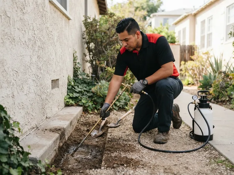 Subterranean Termite Soil Barrier Defense in Los Angeles, CA